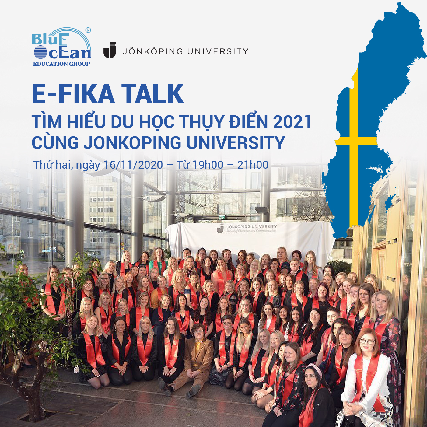 Du học Thụy Điển – E-Fika talk tháng 11 cùng trường đại học Jonkoping